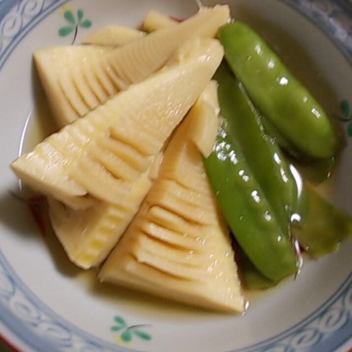 タケノコとさやえんどうの煮物